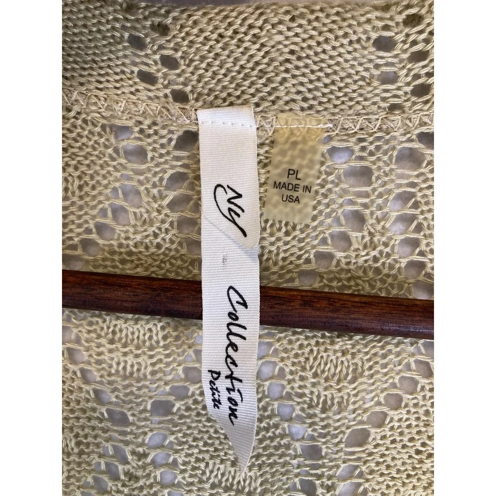 Cottagecore NY‎ Collection Womens PL Sage Diamond Crochet Open Cardigan Sweater